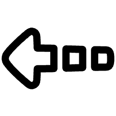 Triangle Arrow Dashed Left Icon from Plump Line Set
