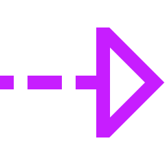 Triangle Arrow Dashed Right Icon from Sharp Neon Set