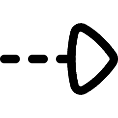 Triangle Arrow Dashed Right Icon from Flex Line Set
