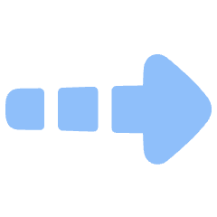 Triangle Arrow Dashed Right Icon from Plump Flat Set