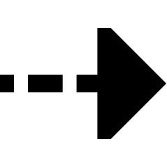 Triangle Arrow Dashed Right Icon from Sharp Solid Set