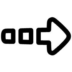 Triangle Arrow Dashed Right Icon from Plump Line Set