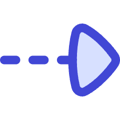 Triangle Arrow Dashed Right Icon from Flex Duo Set