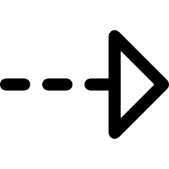 Triangle Arrow Dashed Right Icon from Core Line Set