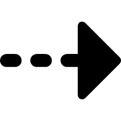 Triangle Arrow Dashed Right Icon from Core Solid Set