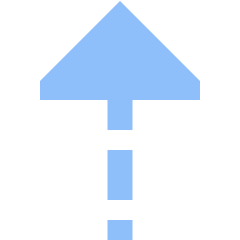 Triangle Arrow Dashed Warm Up Icon from Sharp Flat Set