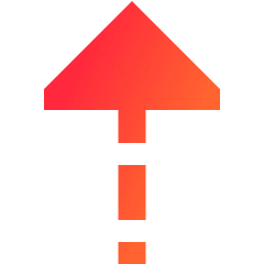 Triangle Arrow Dashed Warm Up Icon from Sharp Gradient Set