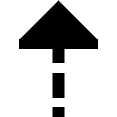 Triangle Arrow Dashed Warm Up Icon from Sharp Solid Set