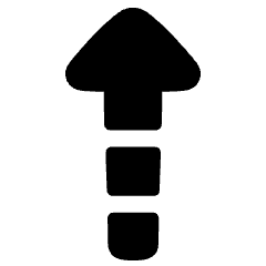 Triangle Arrow Dashed Warm Up Icon from Plump Solid Set