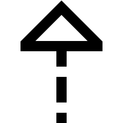 Triangle Arrow Dashed Warm Up Icon from Sharp Line Set