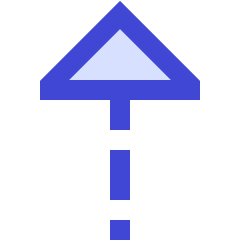 Triangle Arrow Dashed Warm Up Icon from Sharp Duo Set