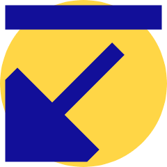 Triangle Arrow Diagonal Bottom Left Icon from Sharp Pop Set