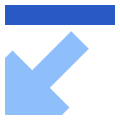Triangle Arrow Diagonal Bottom Left Icon from Sharp Flat Set