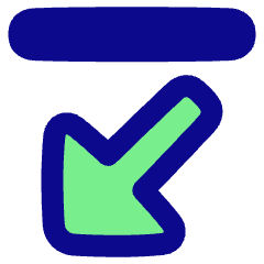 Triangle Arrow Diagonal Bottom Left Icon from Plump Pop Set