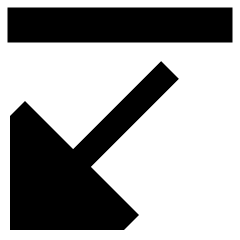 Triangle Arrow Diagonal Bottom Left Icon from Sharp Remix Set