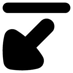 Triangle Arrow Diagonal Bottom Left Icon from Flex Solid Set