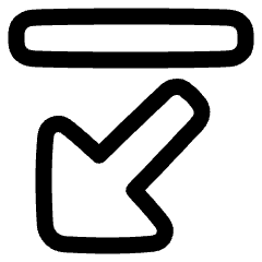 Triangle Arrow Diagonal Bottom Left Icon from Plump Line Set