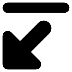 Triangle Arrow Diagonal Bottom Left Icon from Core Solid Set