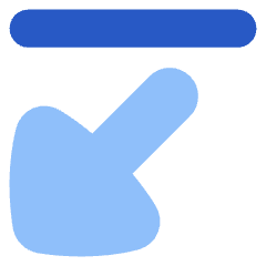 Triangle Arrow Diagonal Bottom Left Icon from Flex Flat Set