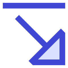 Triangle Arrow Diagonal Bottom Right Icon from Sharp Duo Set