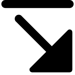 Triangle Arrow Diagonal Bottom Right Icon from Core Remix Set