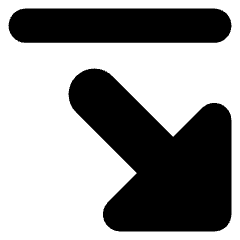 Triangle Arrow Diagonal Bottom Right Icon from Core Solid Set