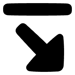 Triangle Arrow Diagonal Bottom Right Icon from Plump Solid Set