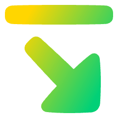 Triangle Arrow Diagonal Bottom Right Icon from Plump Gradient Set