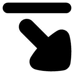 Triangle Arrow Diagonal Bottom Right Icon from Flex Solid Set