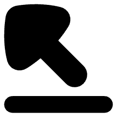 Triangle Arrow Diagonal Top Left Icon from Flex Solid Set