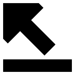 Triangle Arrow Diagonal Top Left Icon from Sharp Solid Set