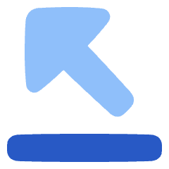 Triangle Arrow Diagonal Top Left Icon from Plump Flat Set