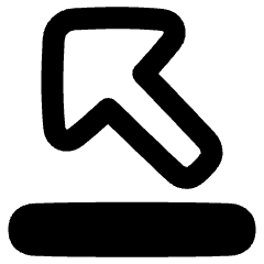 Triangle Arrow Diagonal Top Left Icon from Plump Remix Set