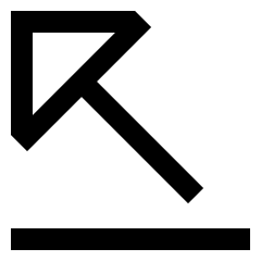 Triangle Arrow Diagonal Top Left Icon from Sharp Line Set