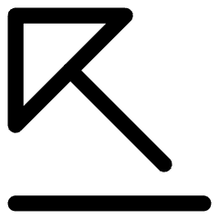 Triangle Arrow Diagonal Top Left Icon from Core Line Set