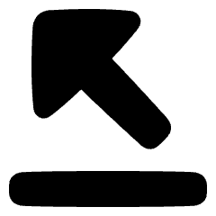 Triangle Arrow Diagonal Top Left Icon from Plump Solid Set