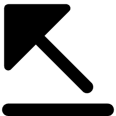 Triangle Arrow Diagonal Top Left Icon from Core Remix Set
