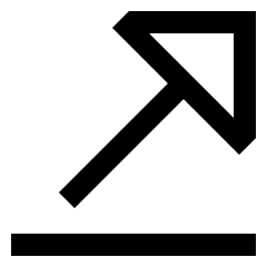 Triangle Arrow Diagonal Top Right Icon from Sharp Line Set
