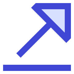 Triangle Arrow Diagonal Top Right Icon from Sharp Duo Set