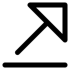 Triangle Arrow Diagonal Top Right Icon from Core Line Set