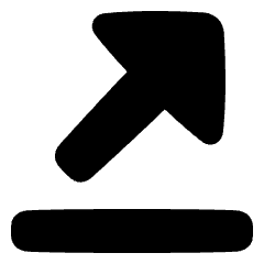 Triangle Arrow Diagonal Top Right Icon from Plump Solid Set