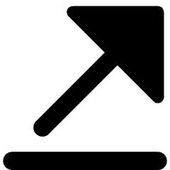 Triangle Arrow Diagonal Top Right Icon from Core Remix Set