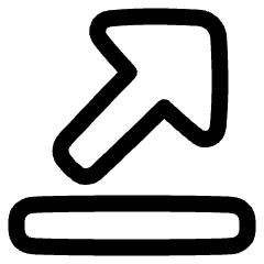 Triangle Arrow Diagonal Top Right Icon from Plump Line Set