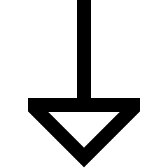 Triangle Arrow Down 1 Icon from Sharp Line Set