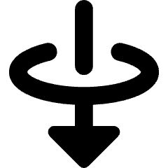 Triangle Arrow Elipse Down Icon from Core Remix Set