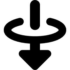Triangle Arrow Elipse Down Icon from Core Solid Set