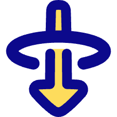 Triangle Arrow Elipse Down Icon from Plump Pop Set