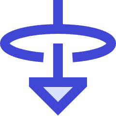 Triangle Arrow Elipse Down Icon from Sharp Duo Set
