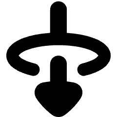 Triangle Arrow Elipse Down Icon from Flex Solid Set