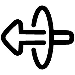 Triangle Arrow Elipse Left Icon from Plump Line Set